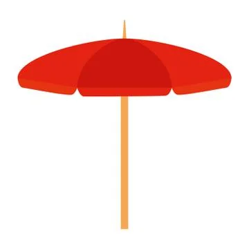 Beach umbrella open summer icon Illustrazione stock