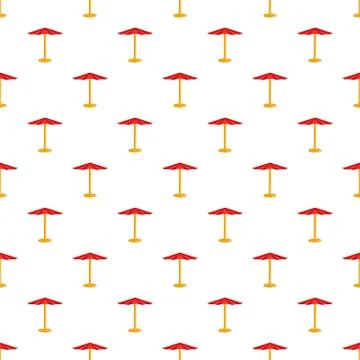 Beach umbrella pattern, cartoon style Illustrazione stock