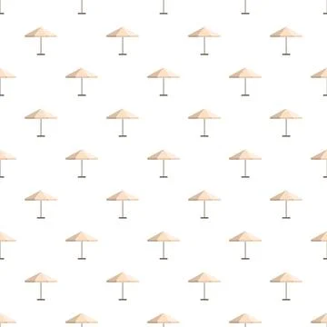 Beach umbrella pattern creating abstract summer background イラスト素材