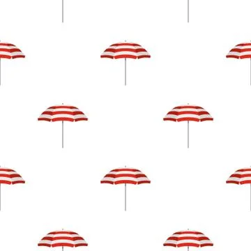 Beach umbrella pattern flat Stock Illustration