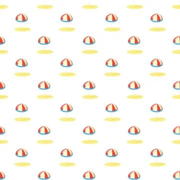 Beach umbrella pattern Stockillustratie