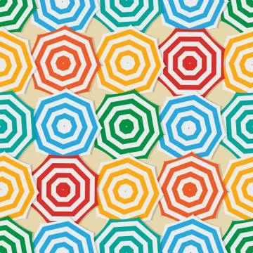 Beach umbrella pattern Stockillustratie