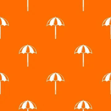 Beach umbrella pattern orange 스톡 일러스트