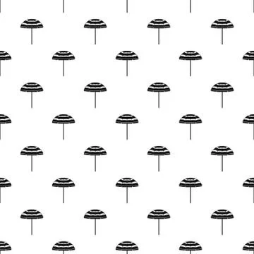 Beach umbrella pattern, simple style Stock Illustration