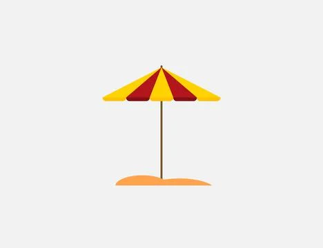 Beach, umbrella, protection icon. Vector illustration. Stockillustratie