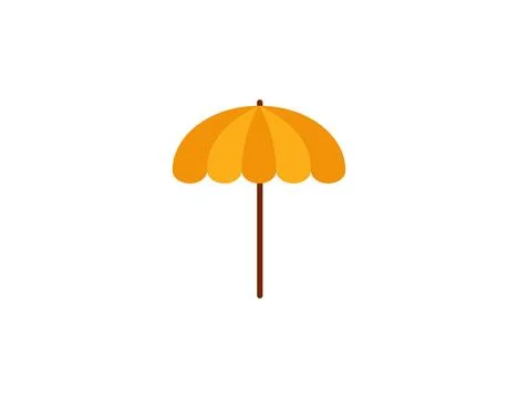 Beach umbrella, protection icon. Vector illustration. Illustrazione stock
