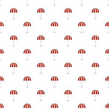 Beach umbrella seamless pattern representing summer vacation protection Stock Illustration