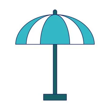 Beach umbrella symbol Stock-Illustration