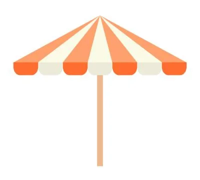 Beach umbrella vector icon flat isolated Illustrazione stock