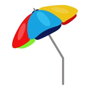 Beach umbrella vector icon on a white background. Parasol illustration isolated Stock Illustration