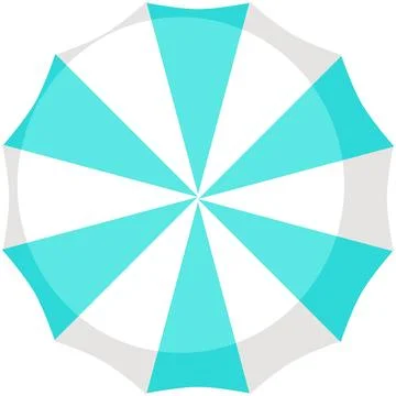 Beach umbrella vector summer sun parasol icon Illustration