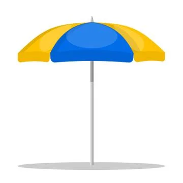 Beach umbrella on white background Stock-Illustration