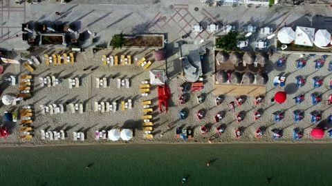 Beach Umbrellas 2 Video stock 206101930