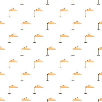 Beach umbrellas creating a seamless summer pattern background Stock Illustration
