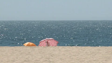 Beach Umbrellas Video stock 365612