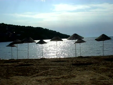 Beach umbrellas Stock Footage 449351
