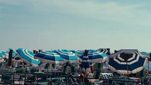 Beach umbrellas Video stock 77080218