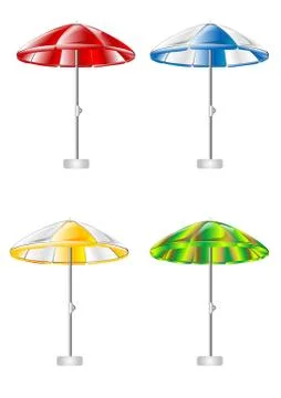 Beach umbrellas Stock Illustration