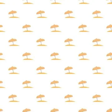 Beach umbrellas pattern creating a summer vacation background Stock-Illustration