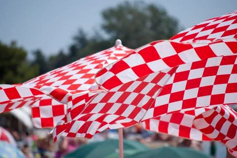 Beach umbrellas 스톡 사진