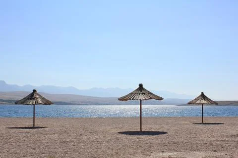 Beach umbrellas 스톡 사진