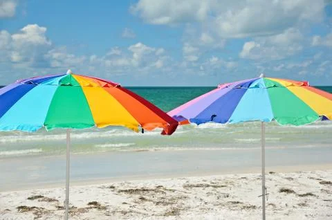 Beach Umbrellas Foto stock