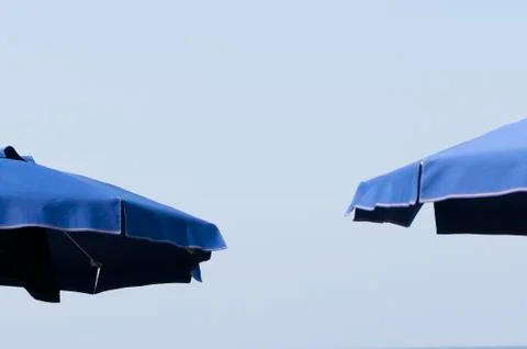 Beach umbrellas Stock Photos
