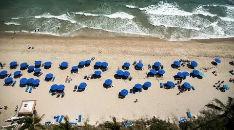 Beach umbrellas 库存照片