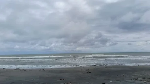 Beach under a clear sky Stockbeeldmateriaal 226049471