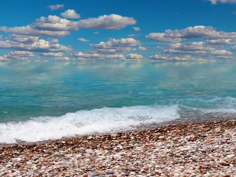 Beach under sky Stock Photos