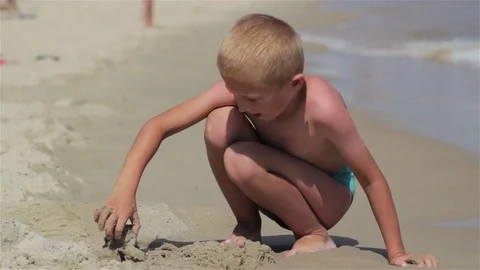 Beach vacation boy Stock Footage 74462013