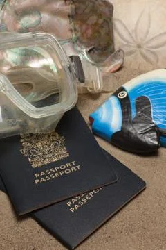 Beach vacation concept Stock Photos