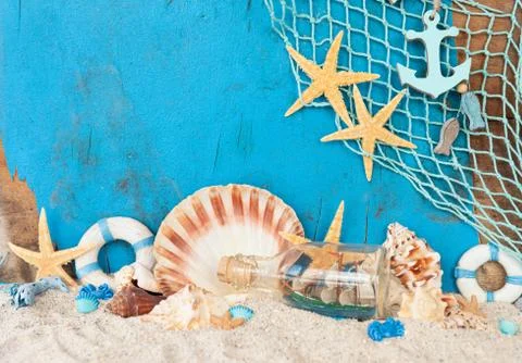 Beach vacation concept Stock Photos