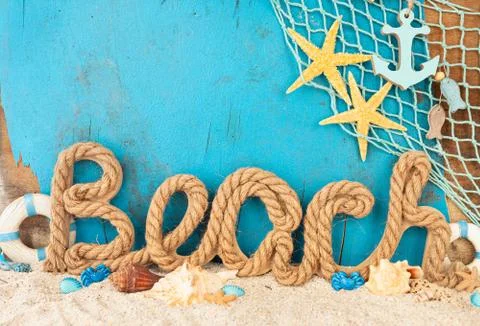 Beach vacation concept Stock Photos