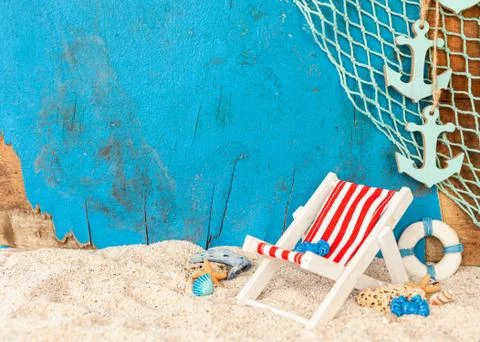 Beach vacation concept Stock Photos