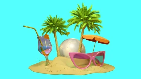 A Beach Vacation Stock Footage 147401763