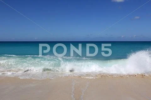 Beach, vacation, sea and waves Stock Photos