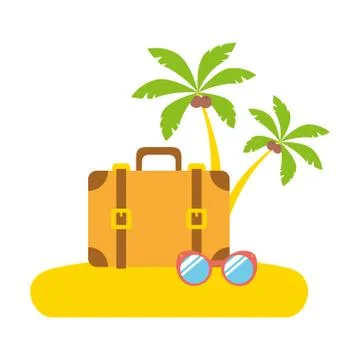 Beach vacations image Illustrazione stock