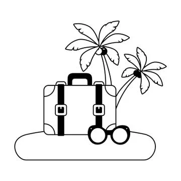Beach vacations image Stock Illustration