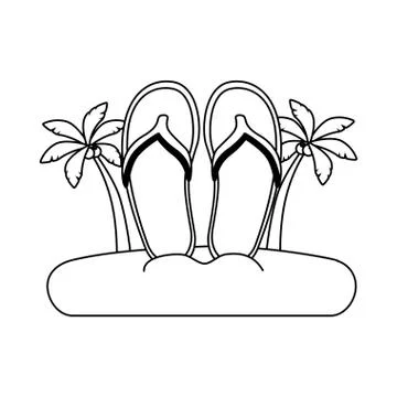 Beach vacations image Stock-Illustration