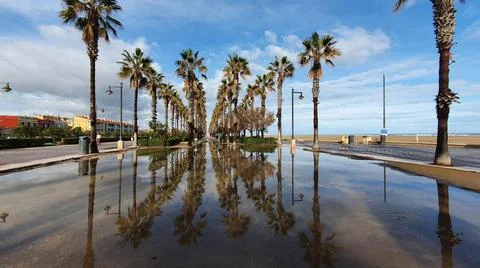 Beach of Valencia Stock Photos
