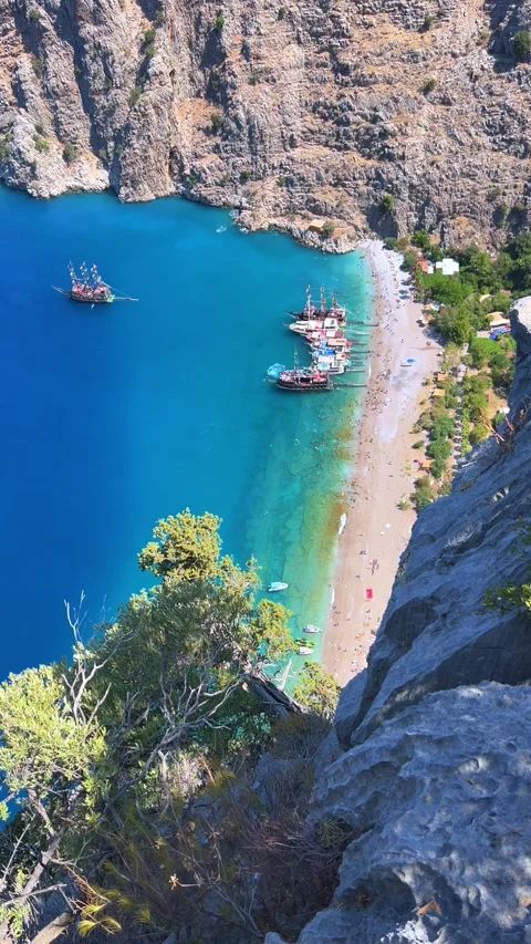 The beach of the Valley of the Butterfly. Video stock 304178965