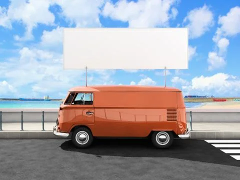 Beach van Stock Illustration