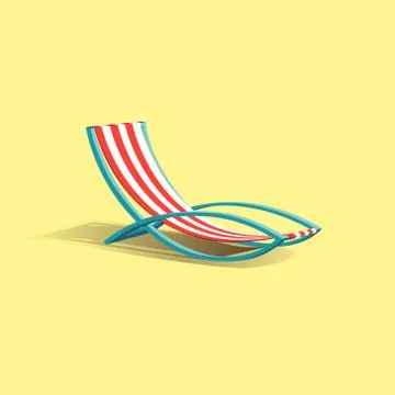 Beach vector deck chair Stock Illustration