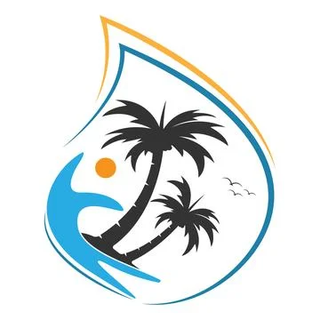 Beach vector element design Stock Illustration