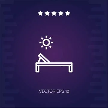 Beach vector icon Illustrazione stock