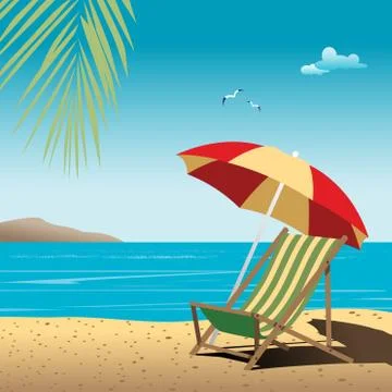 Beach Vector Stock Illustration