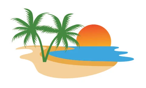 Beach vector Stock Illustration