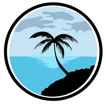 Beach vector illustration Stock Illustration