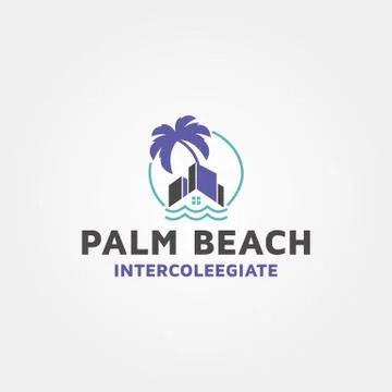 Beach vector logo design template Stock Illustration